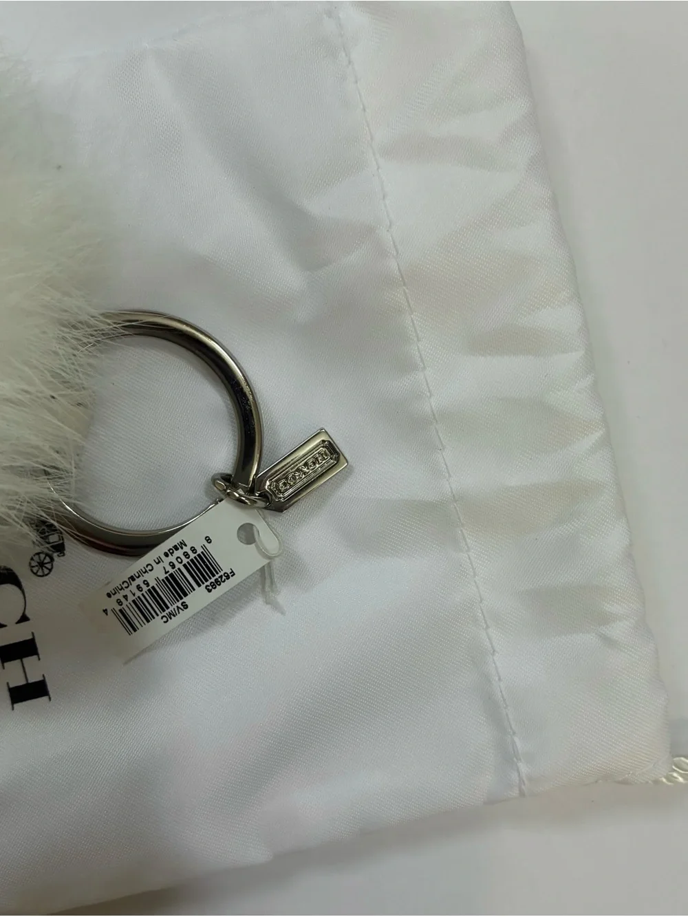 Coach Fluffy Lion keyring Bag Charm NWT